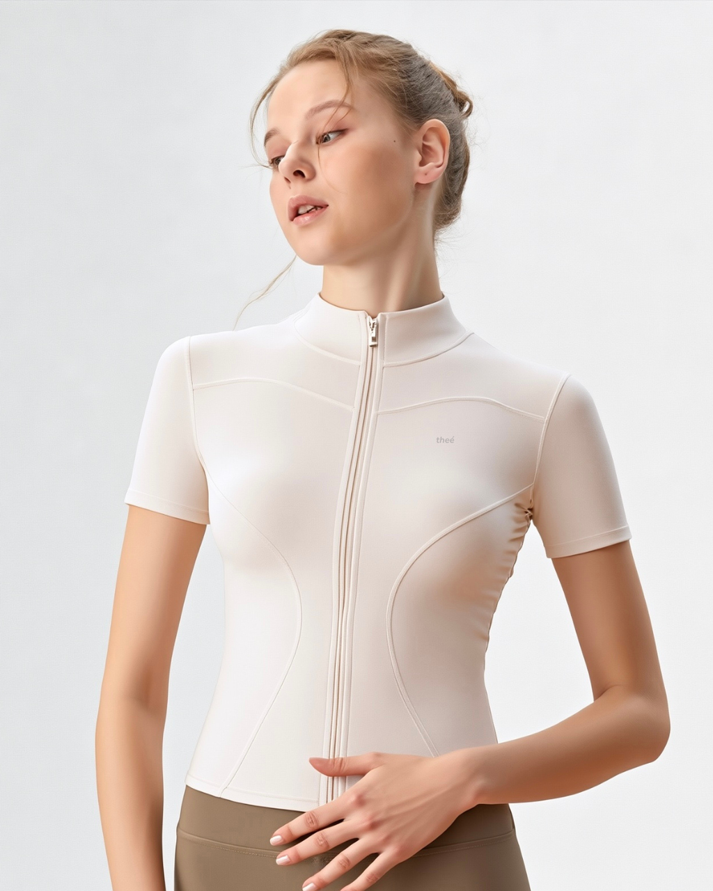 Faier Waist Length Zipper Top