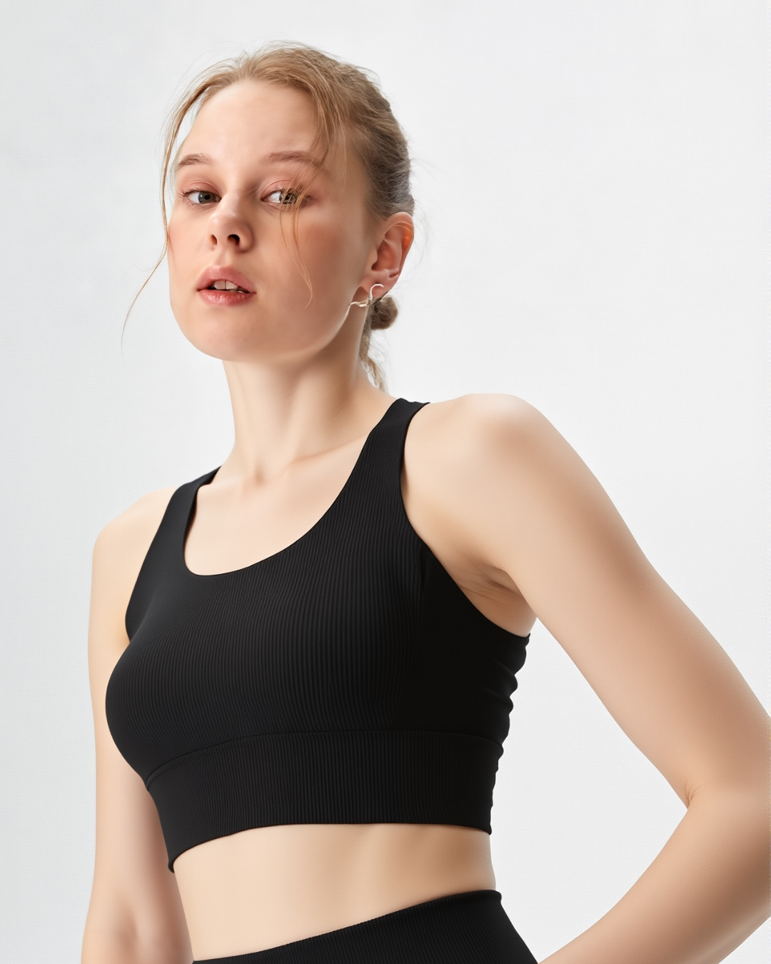 Cord Cross Back Sport Bra