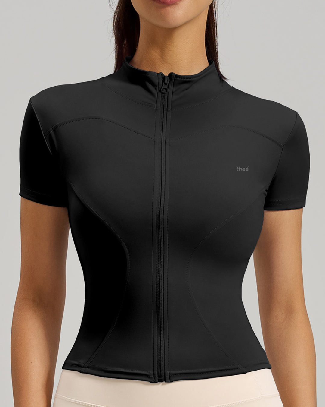 Faier Waist Length Zipper Top