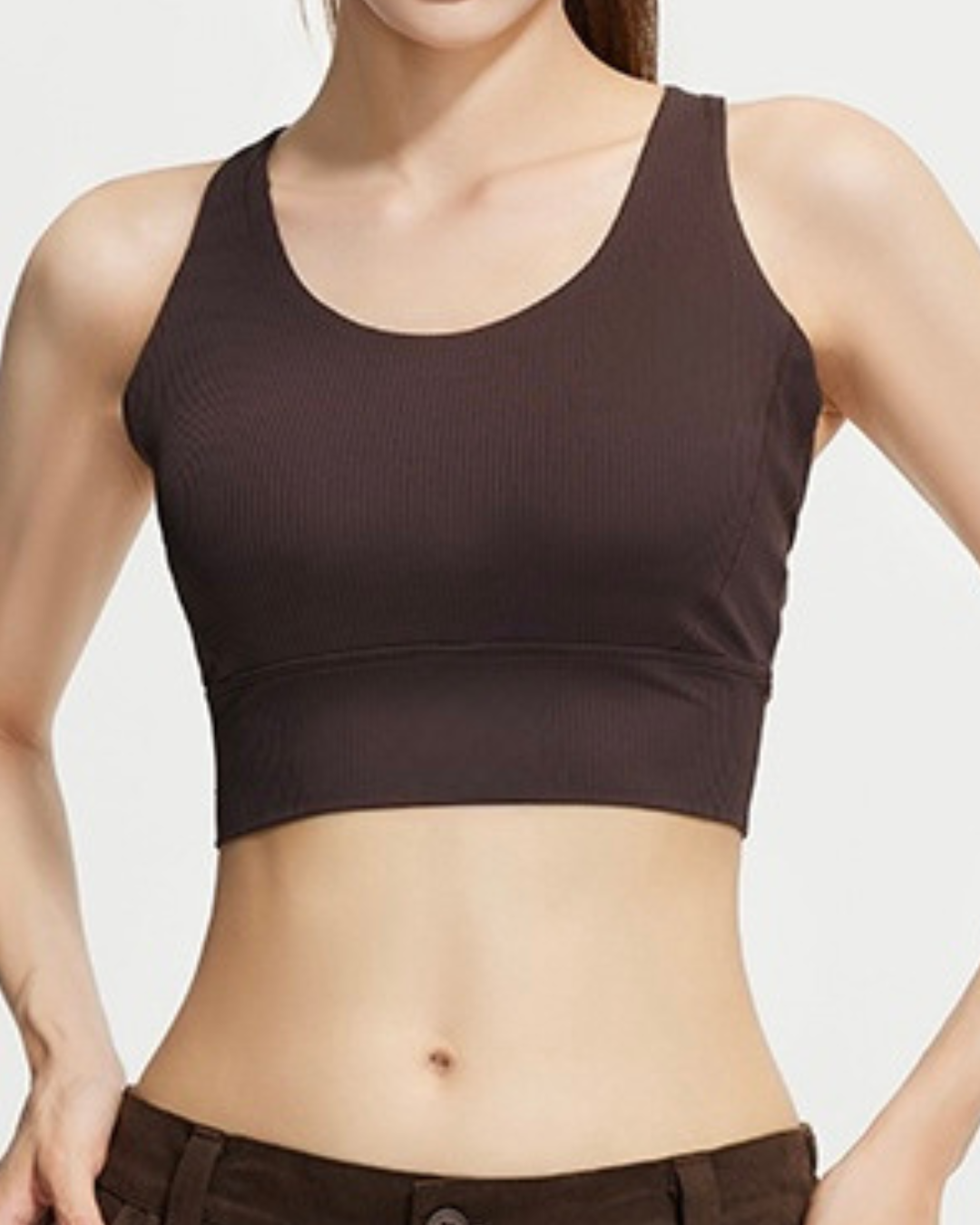 Cord Cross Back Sport Bra