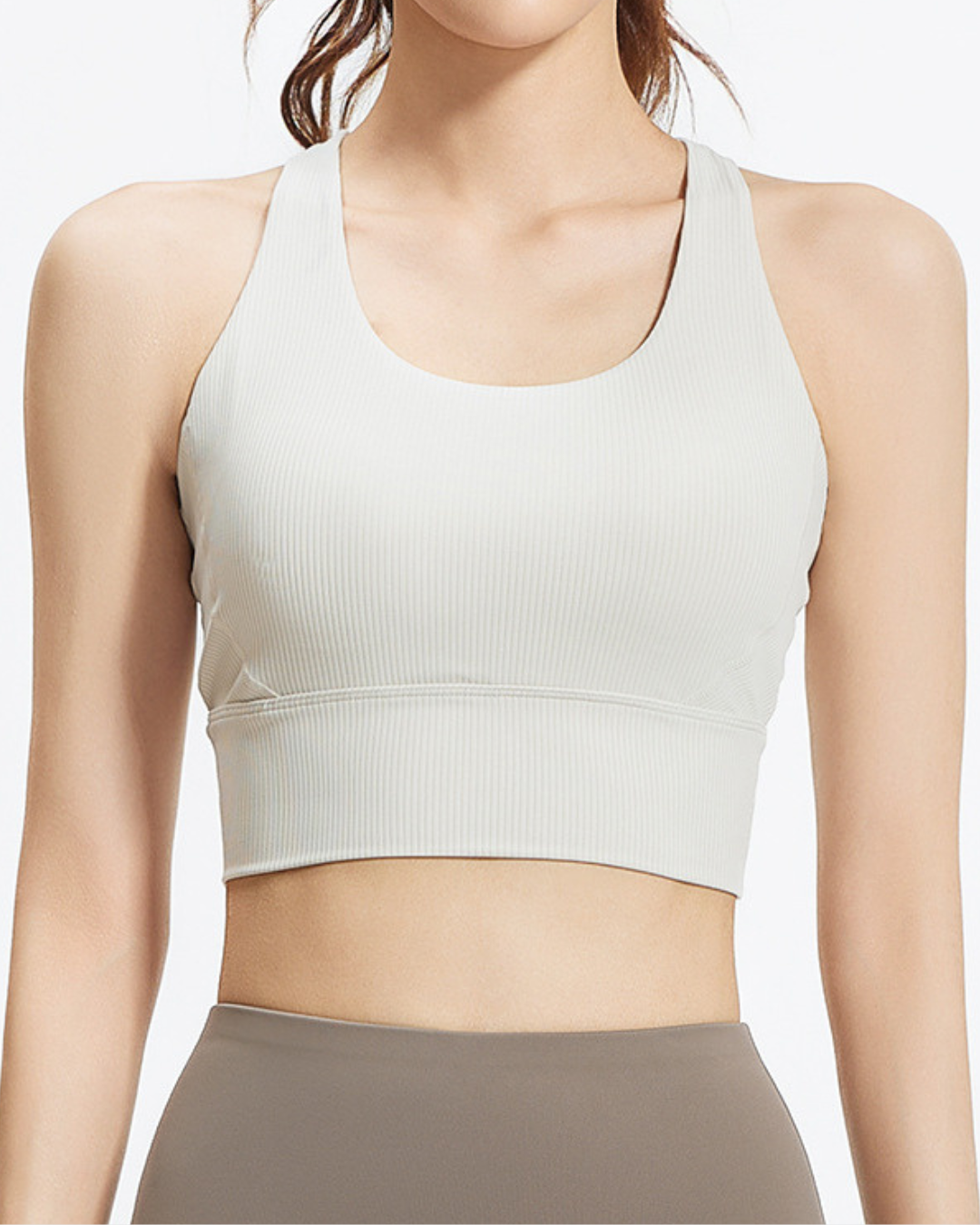 Cord Cross Back Sport Bra